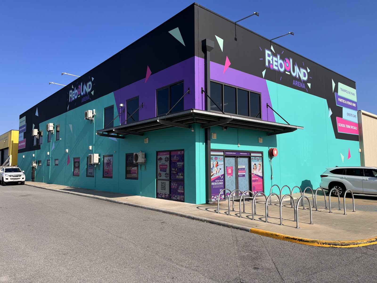 Signage Project for Rebound Arena in Pork Kennedy - Outside Photo